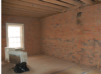 Brick Depainting - Streetsville building turned to office space