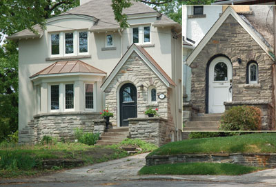 Brick Depainting - Stone Trim Cleaned