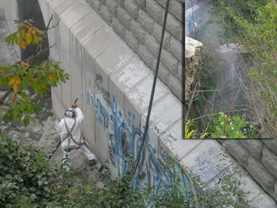 Graffiti Removal - On Stone
